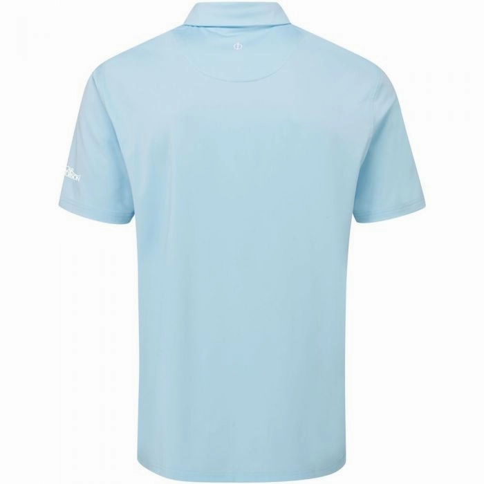 Oscar Jacobson Chap Polo Shirt - Sky Blue Taped Neckline Sweat Absorbent