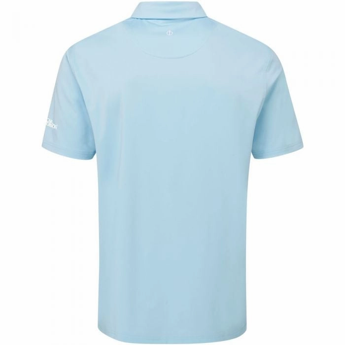 Garment Washed Texture Oscar Jacobson Chap Polo Shirt - Sky Blue