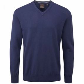 Oscar Jacobson Constable Pullover - Navy Comfy Essentials