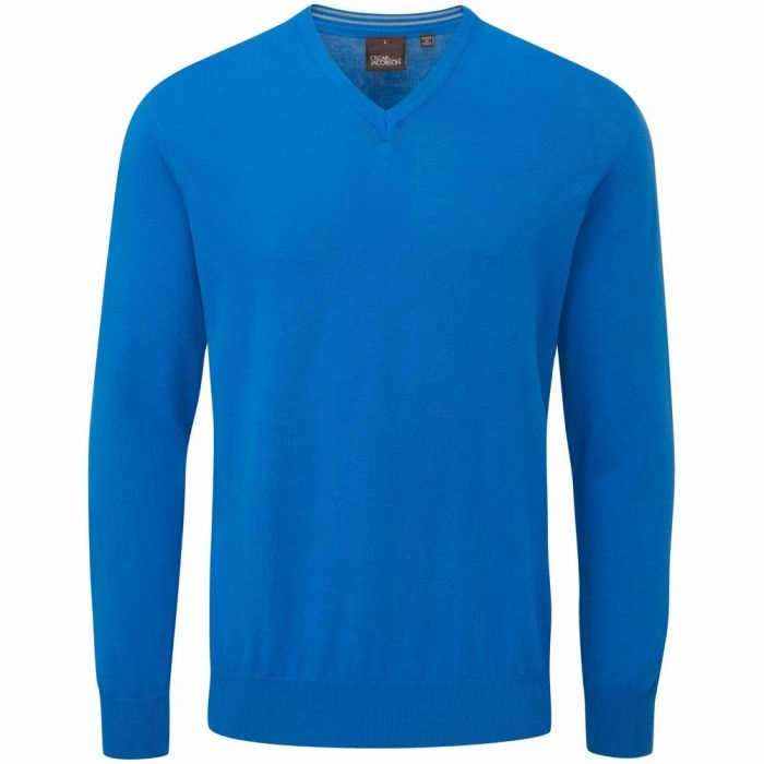 Oscar Jacobson Constable Pullover - Royal Blue Street Look right for formal events