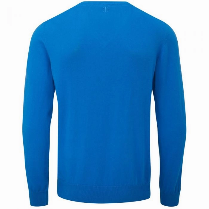 Oscar Jacobson Constable Pullover - Royal Blue Outdoor Minimal label accents