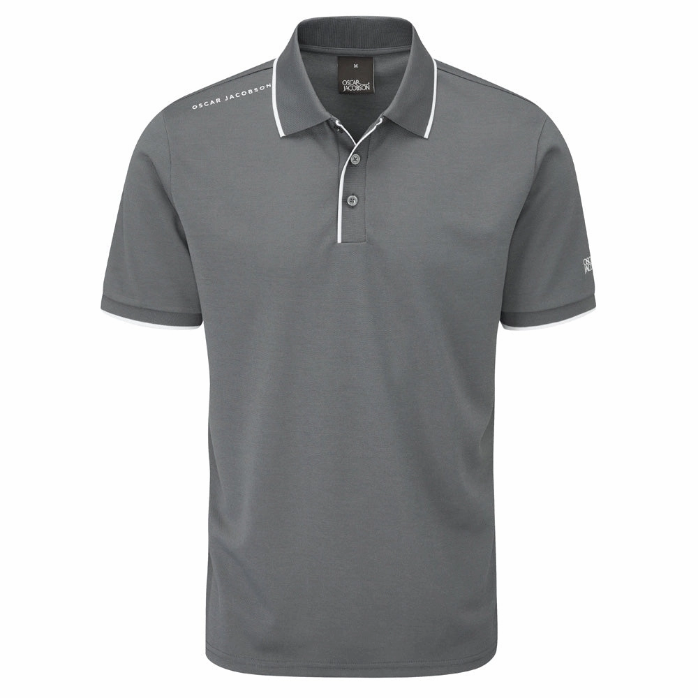 Durable Color Retention Oscar Jacobson Cooper Polo Shirt - Pewter