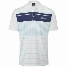 BreathableMeshLining Weekend Ready Oscar Jacobson Croft Polo Shirt - Cool Blue/White