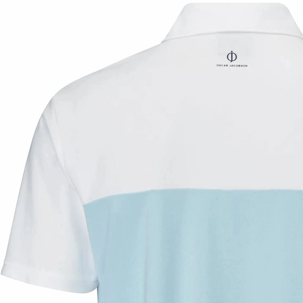 Oscar Jacobson Dodman Polo Shirt - Cool Blue/Navy OdorResistant Active Comfort Wear