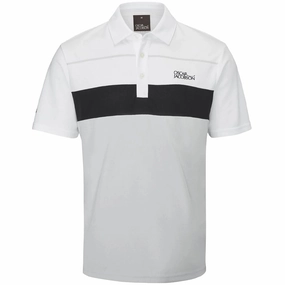 Non Irritating Collar Oscar Jacobson Dodman Polo Shirt - Lunar Grey/Black