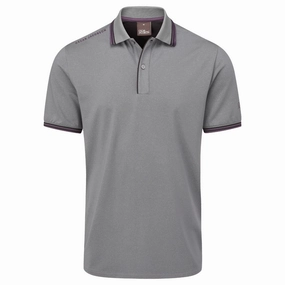 Oscar Jacobson Falcon Polo Shirt - Pewter Fur combination