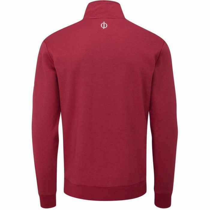 Water resistant coating Oscar Jacobson Hawkes 1/4 Zip Pullover - Dark Red