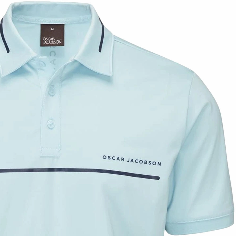 Summer Comfort Oscar Jacobson Marsden Polo Shirt - Cool Blue/Navy