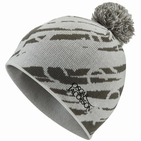Easy Pairing All Day Oscar Jacobson Memphis Knitted Bobble Hat - Light/Grey Pewter
