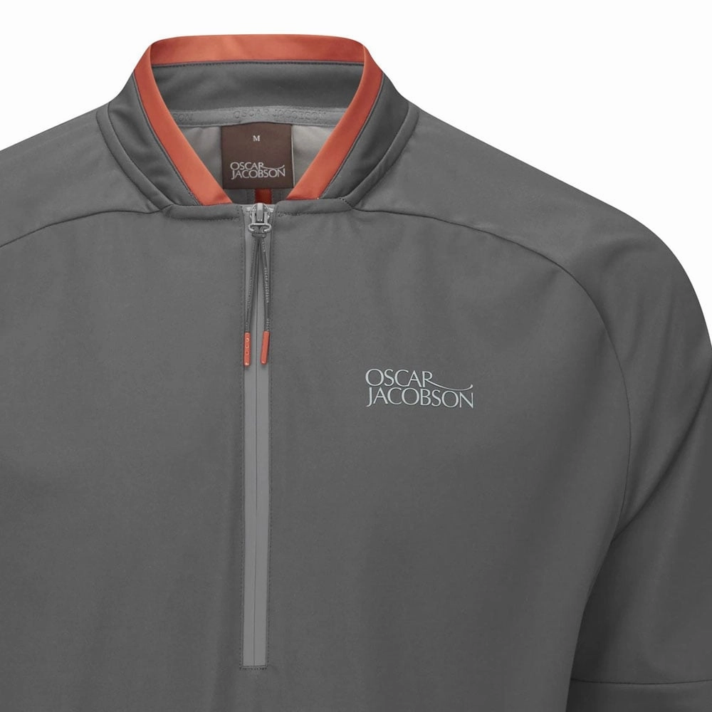 Daily Comfort dry cleanable Oscar Jacobson Redfern 1/2 Zip Pullover - Pewter