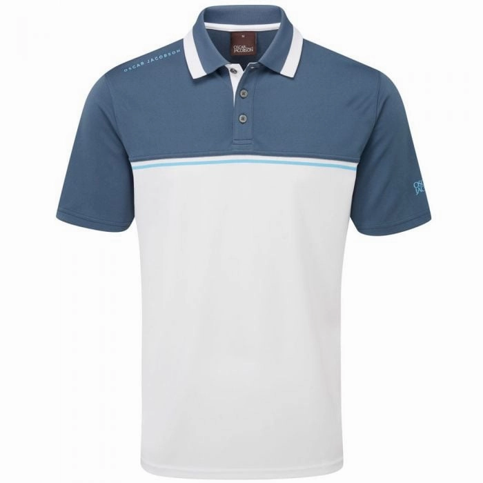 Everyday Comfort Style Everyday Look Oscar Jacobson Stanton Polo Shirt - Blue Charcoal/White