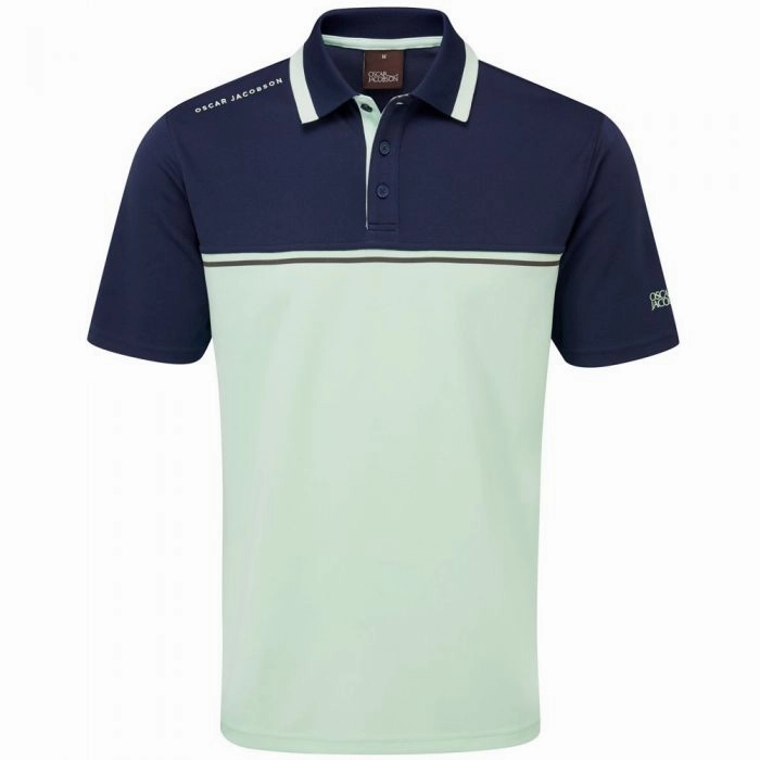 SeamlessConstruction Oscar Jacobson Stanton Polo Shirt - Navy/Mint