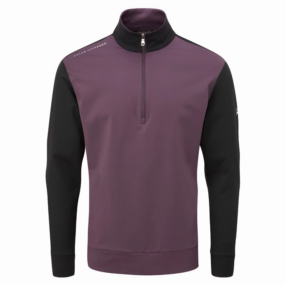 Relaxed Apparel Oscar Jacobson Taylor 1/4 Zip Mid-Layer - Plum