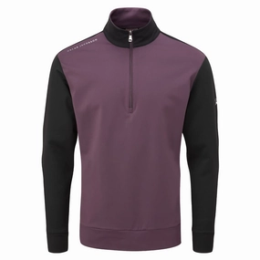 product birthday joy Comfy Feel Oscar Jacobson Taylor 1/4 Zip Mid-Layer - Plum