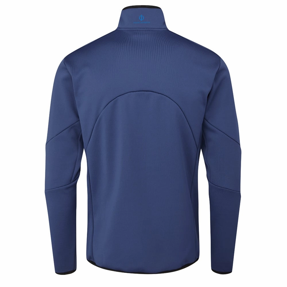 Oscar Jacobson Thorpe 1/2 Zip Fleece Pullover Top - Navy running suitable Relaxed Hoodie