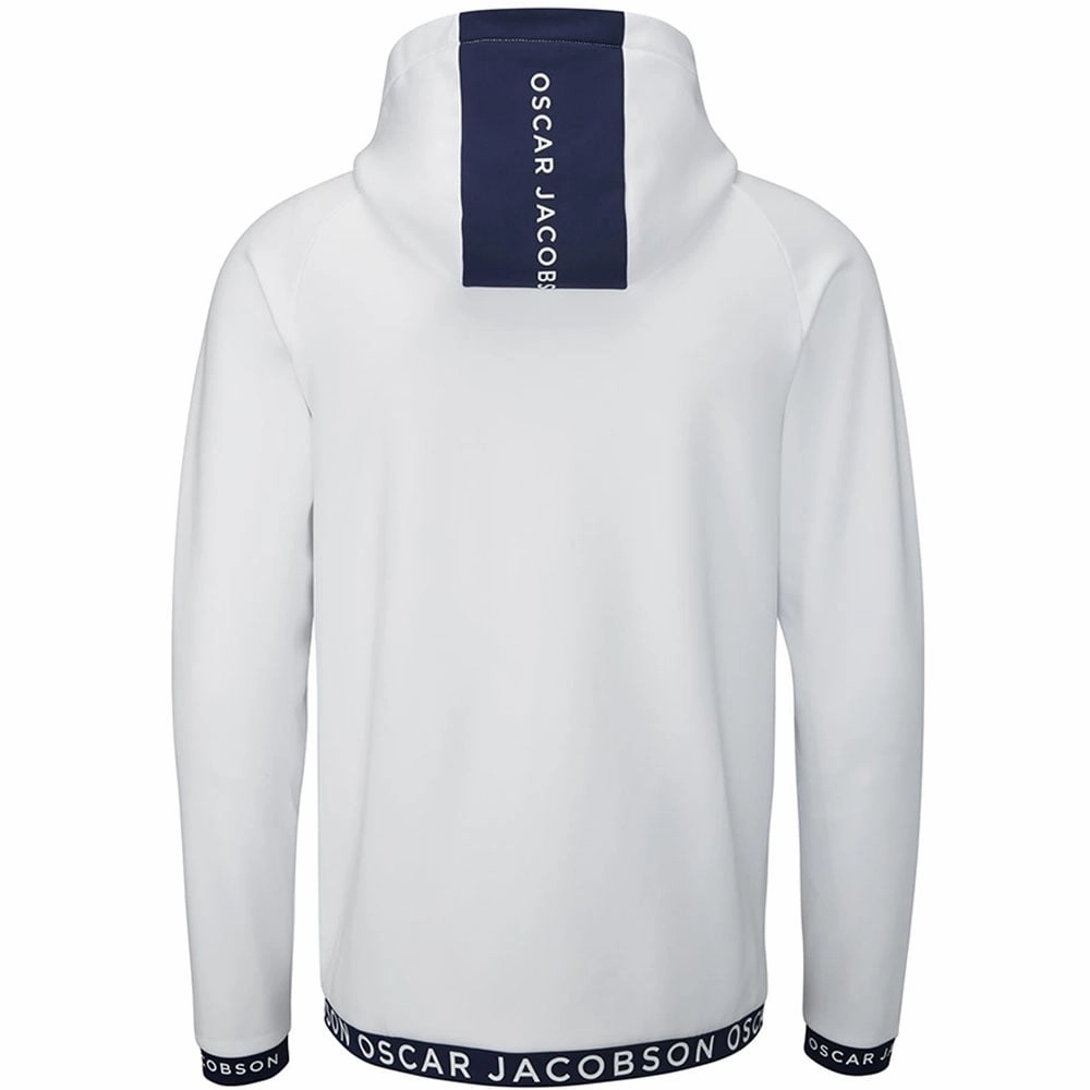 Oscar Jacobson Travis Midlayer - White/Navy Stylish