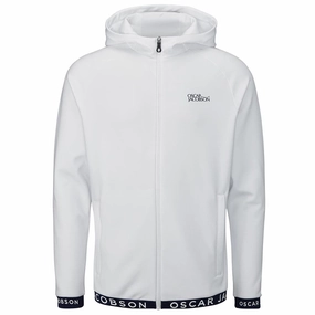 Oscar Jacobson Travis Midlayer - White/Navy Warm Muscular Frame