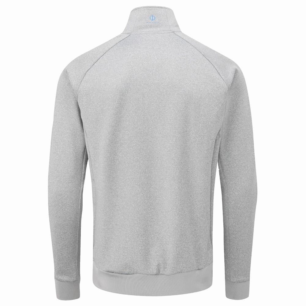 Oscar Jacobson Trent tour Zip Neck Sweater - Light Grey Gift worthy product sale