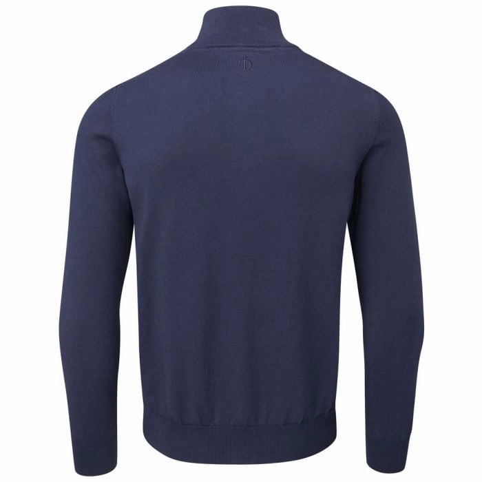 Oscar Jacobson Waldorf 1/2 Zip Pullover - Navy Sporty Fit