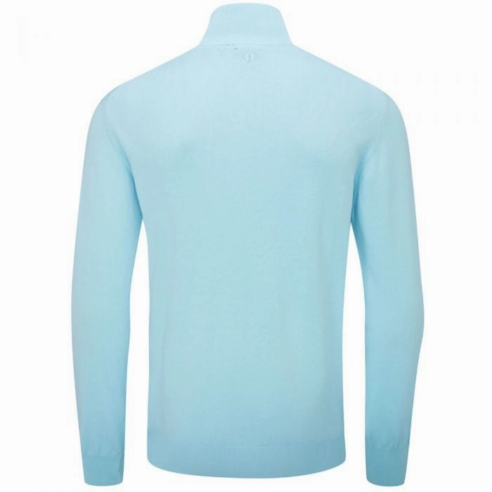 Oscar Jacobson Waldorf 1/2 Zip Pullover - Sky Blue style test