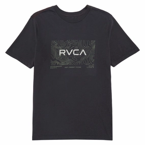 Beach relaxation Travel Comfort Style RVCA Topo XL T-Shirt - Pirate Black
