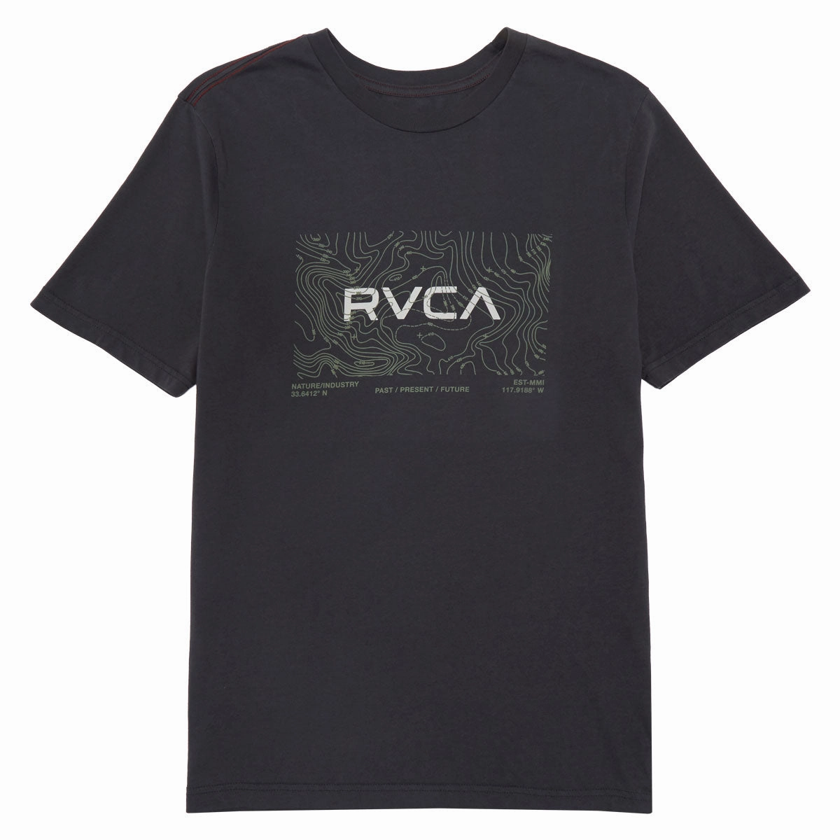 Beach relaxation Travel Comfort Style RVCA Topo XL T-Shirt - Pirate Black