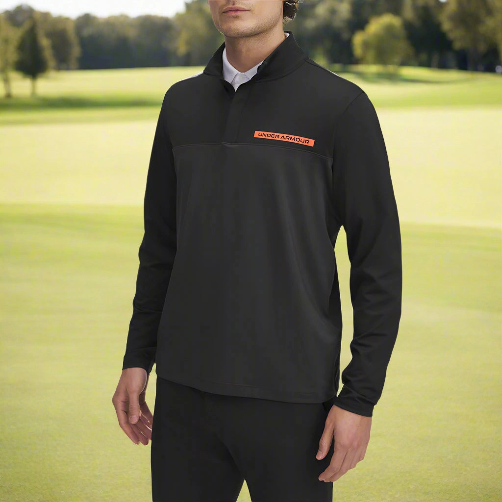 Solid Color Street Fashion Under Armour T2G 1/4 Zip Pullover - Black/Anthracite/Fire