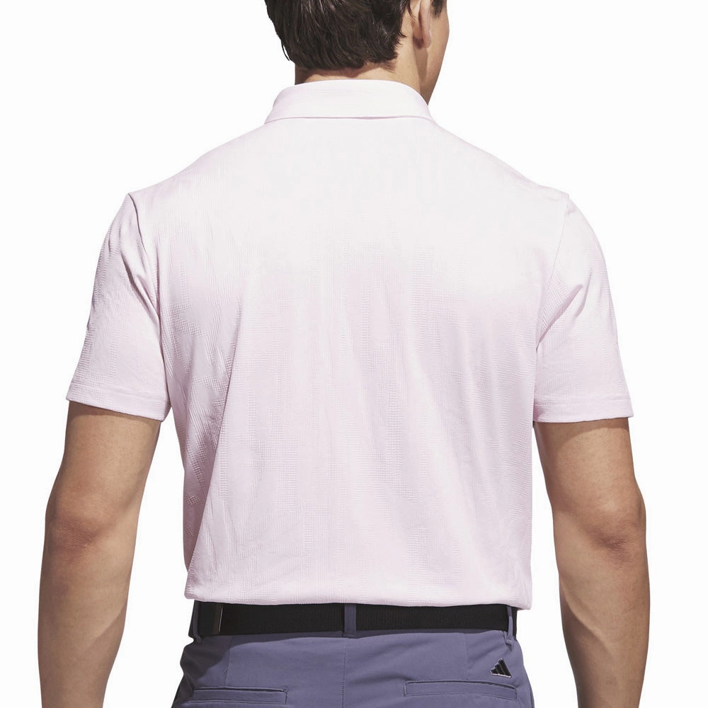 Stylish Fit adidas Go-to Textured Polo Shirt - Clear Pink