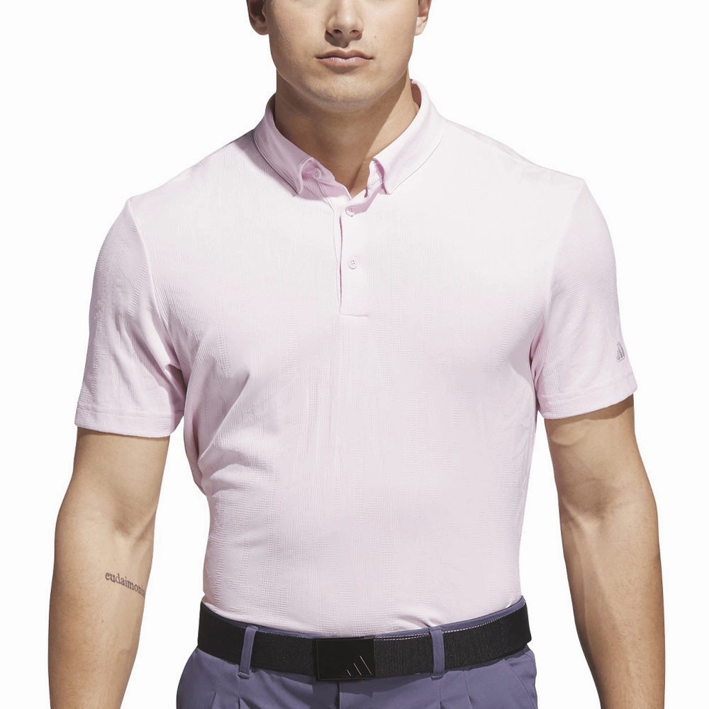 adidas Go-to Textured Polo Shirt - Clear Pink certified