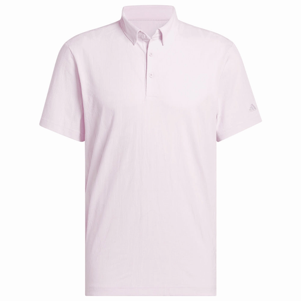 adidas Go-to Textured Polo Shirt - Clear Pink Soft touch finish Street Casual Look