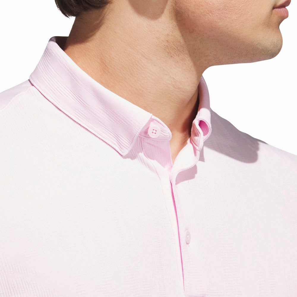 adidas Go-to Textured Polo Shirt - Clear Pink Day-to-Night Look
