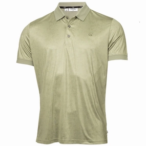 GentleWashResistance Calvin Klein Tie Dye Print Polo Shirt - Cameo Green