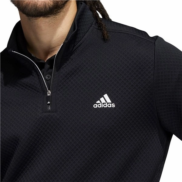 adidas DWR 1/4 Zip Pullover - Black product matte sophistication