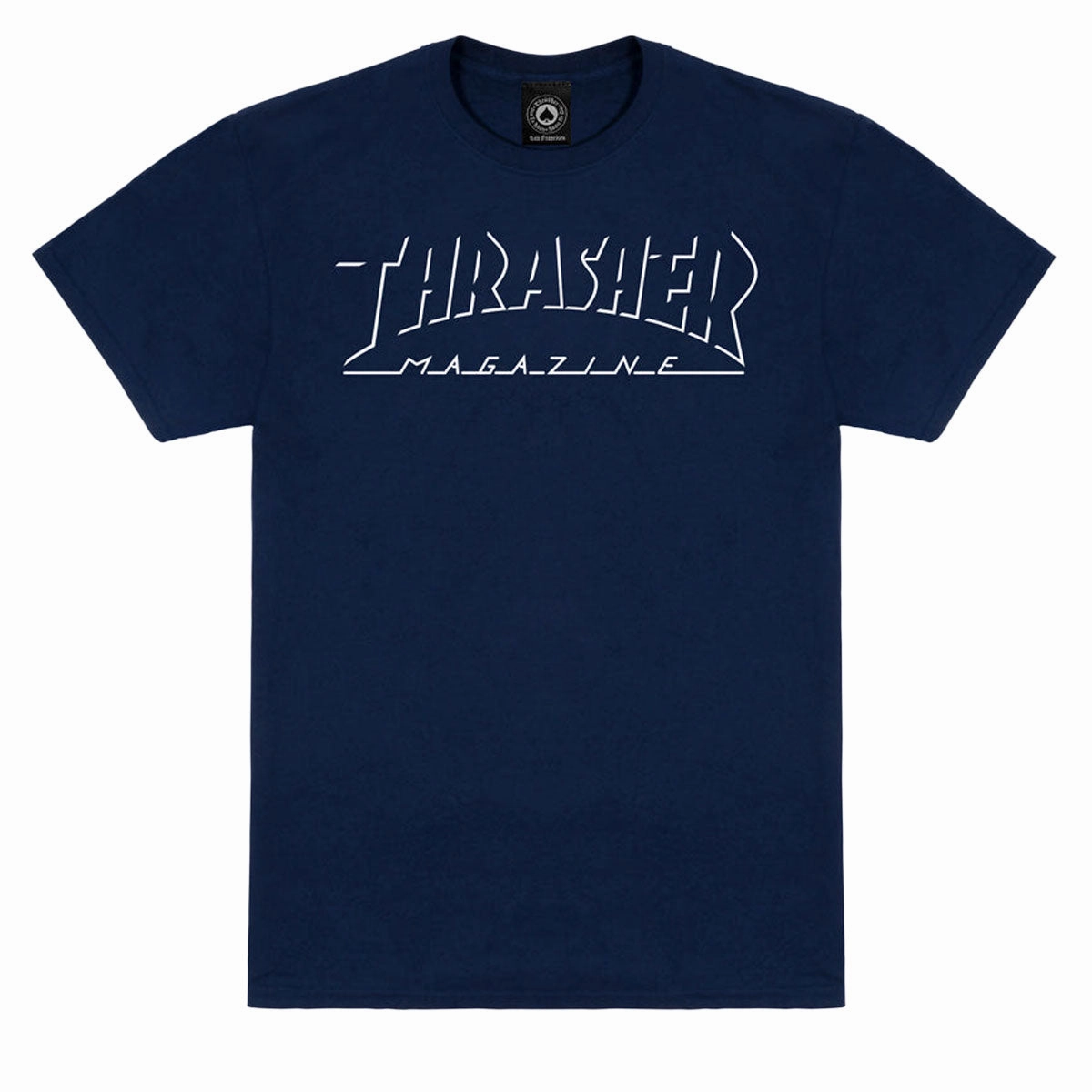 Thrasher Shadow Mag Logo T-Shirt - Navy Comfortable Layering
