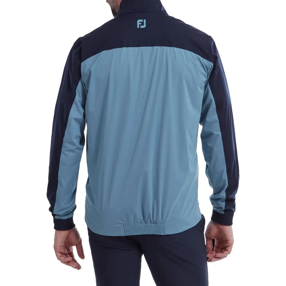 FootJoy HydroKnit 1/2 Zip Waterproof Jacket - Navy/Denim Collapsible Packable Style Wind Resistant Fabric