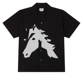 Obey Beau Woven Shirt - Black Multi Camouflage Print Abstract print