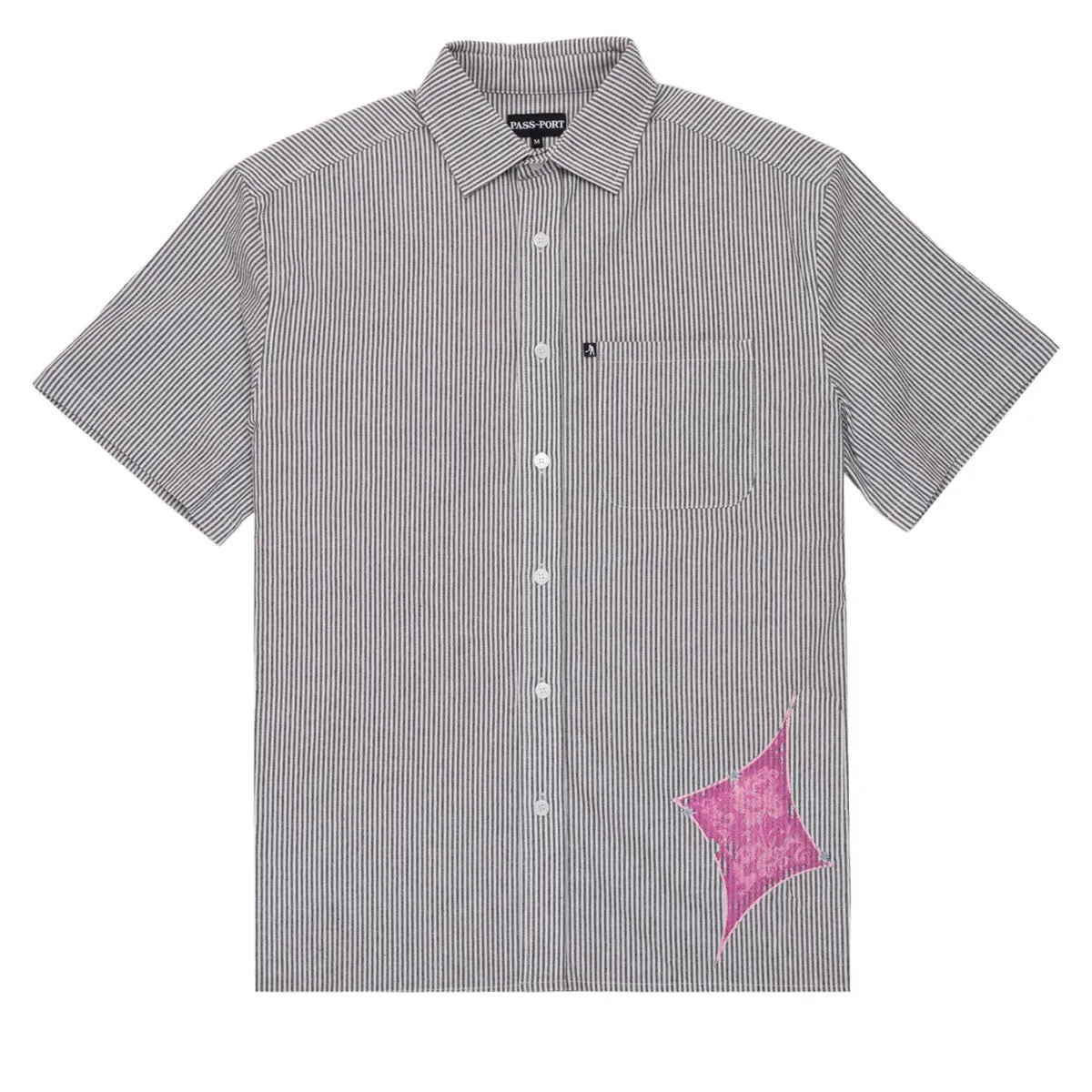 Smart Casual Passport Glint Workers Shirt - Black
