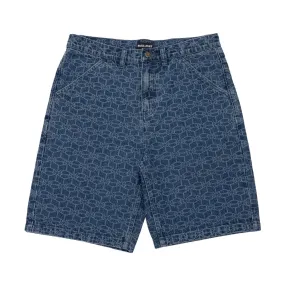 Recycled Elastic Trim Passport Soap Sparkle Workers Club Jean Shorts - Washed Dark Indigo