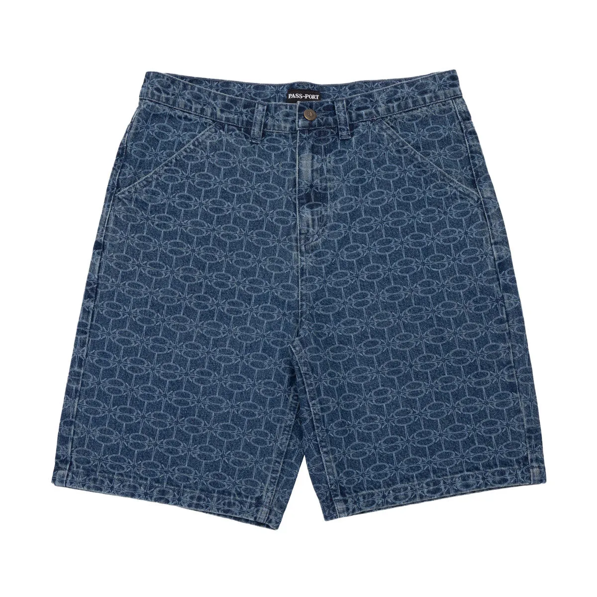 Comfort Design Bonded Seam Technology Passport Soap Sparkle Workers Club Jean Shorts - Washed Dark Indigo