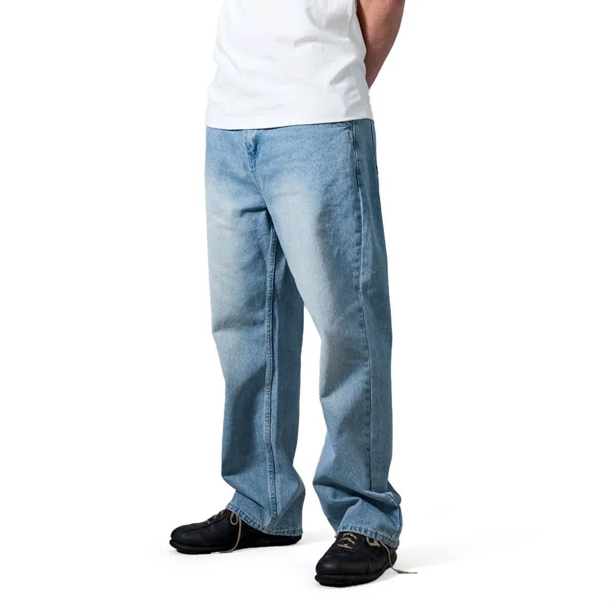 Passport Workers Club Jeans - Faded Wash Light Indigo Stay Flexible