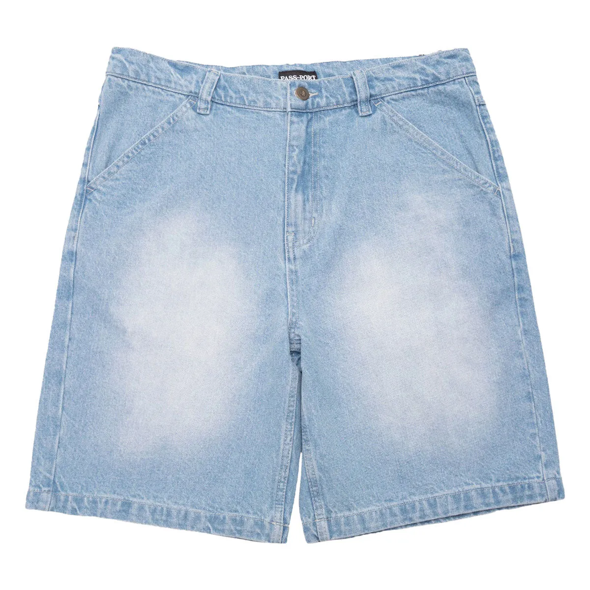 Tear Resistant Weave Passport Workers Club Shorts - Faded Wash Light Indigo
