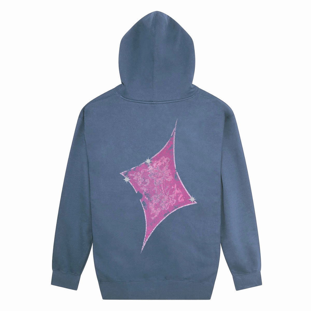 hooded feature Passport Glint Zip Up Hoodie - Washed Out Blue