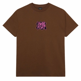 Passport Glyph T-Shirt - Choc Relaxed Outfit Daily Trend