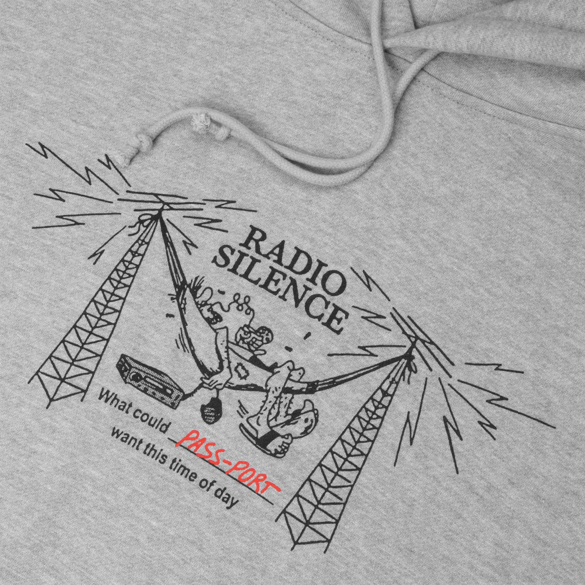 Easter wear Passport Radio Silence Hoodie - Ash