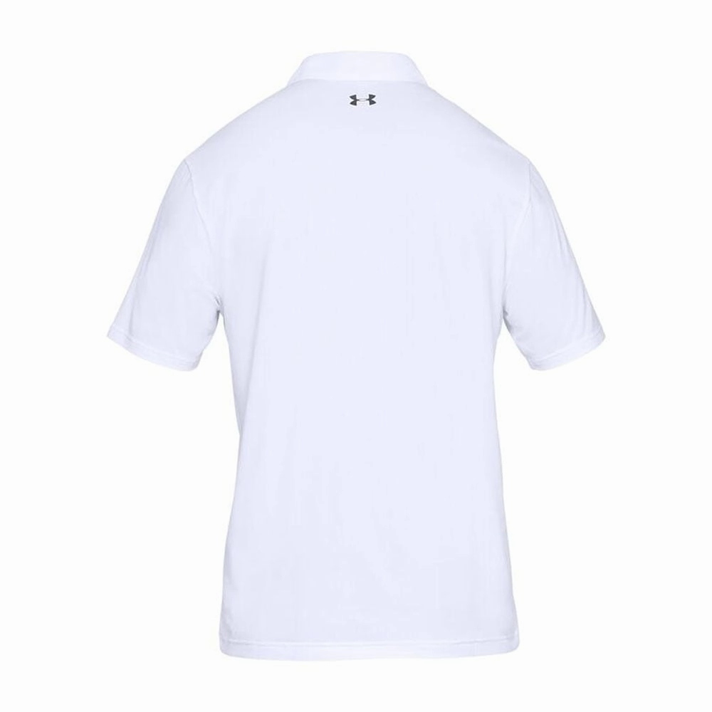 Under Armour Performance Polo 2.0 - White/Pitch Grey Flattering Fit Organic Cotton Blend
