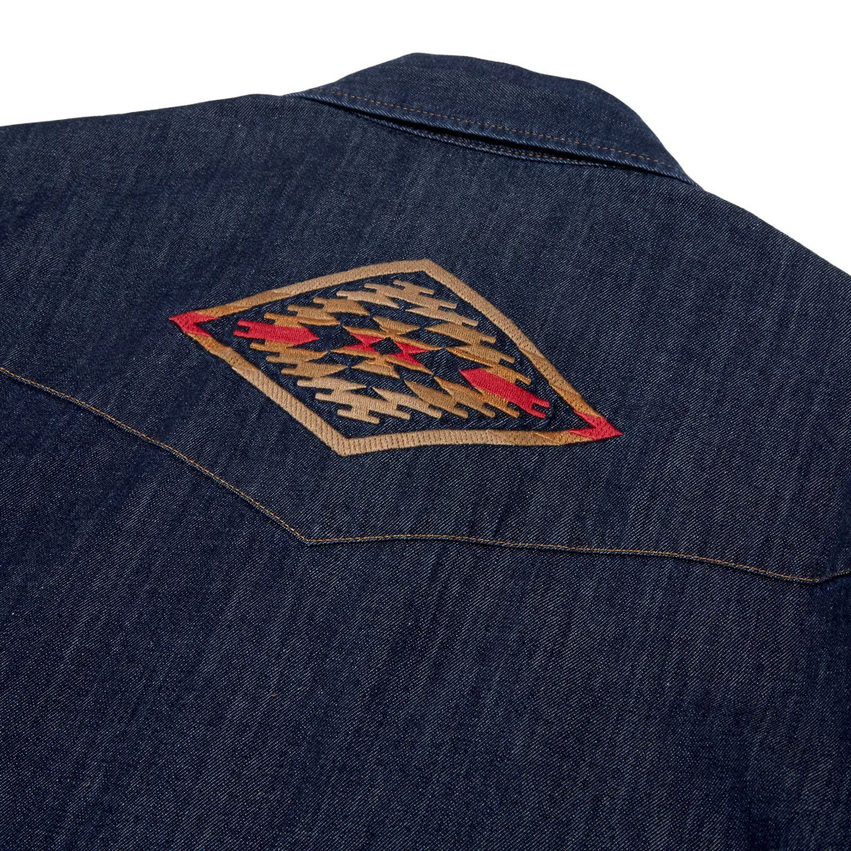 Pendleton Gambler Denim Long Sleeve Shirt - Dark Denim/Tumalo Work Appropriate Eye-Catching Pattern