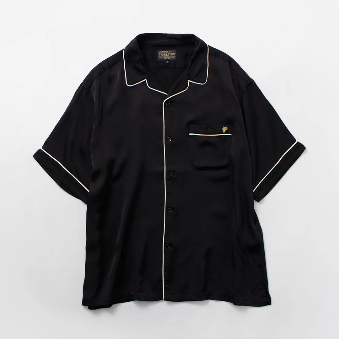 PENDLETON / Piping Embroidery Open Collar Shirt Sustainable Choice Eco-friendly