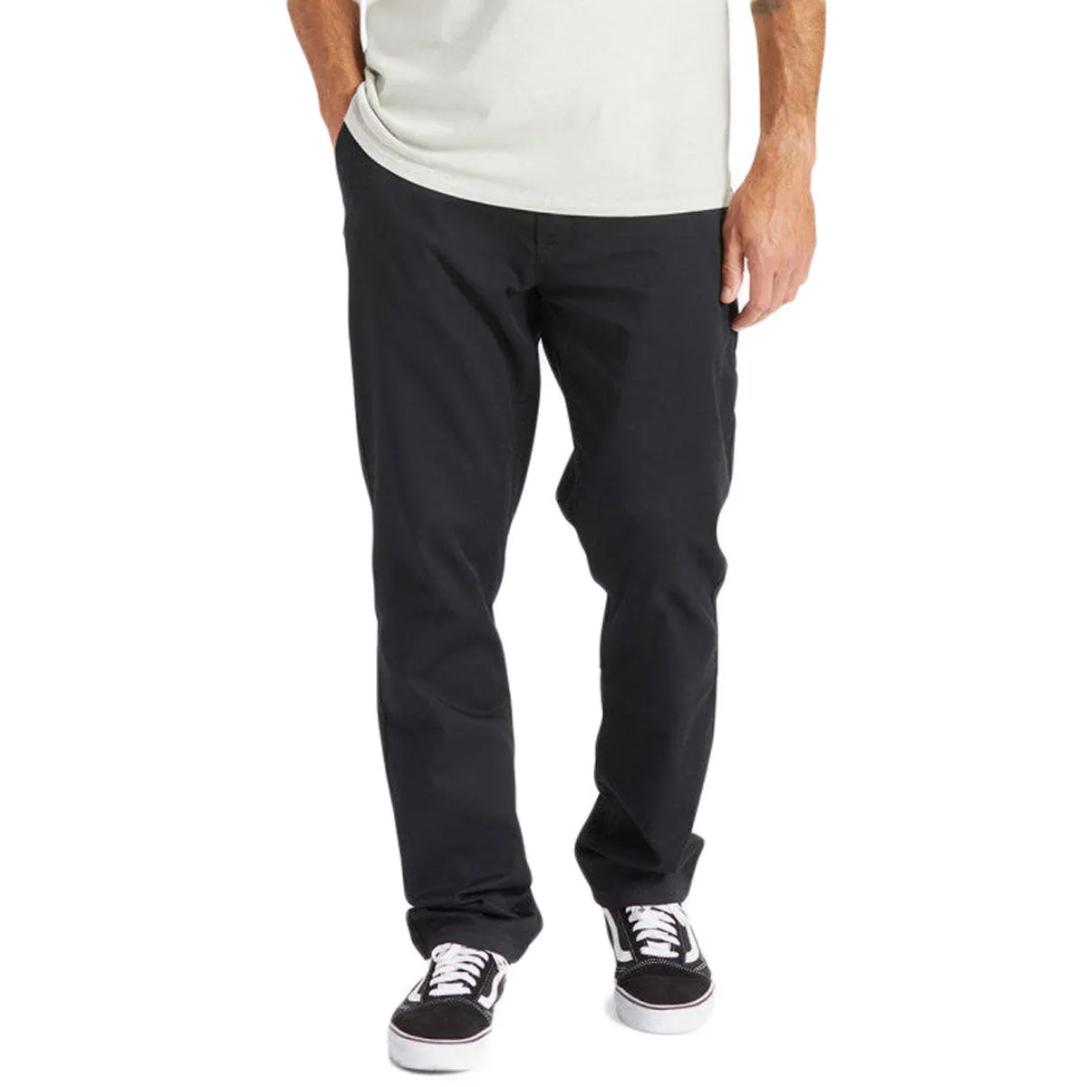 Water Resistant Brixton Choice Chino Regular Pants - Black