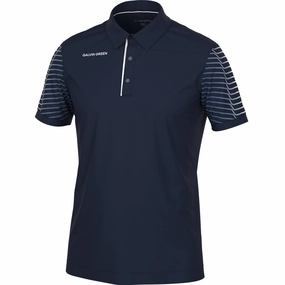 Classic Layer Galvin Green Milion Polo Shirt - Navy/White
