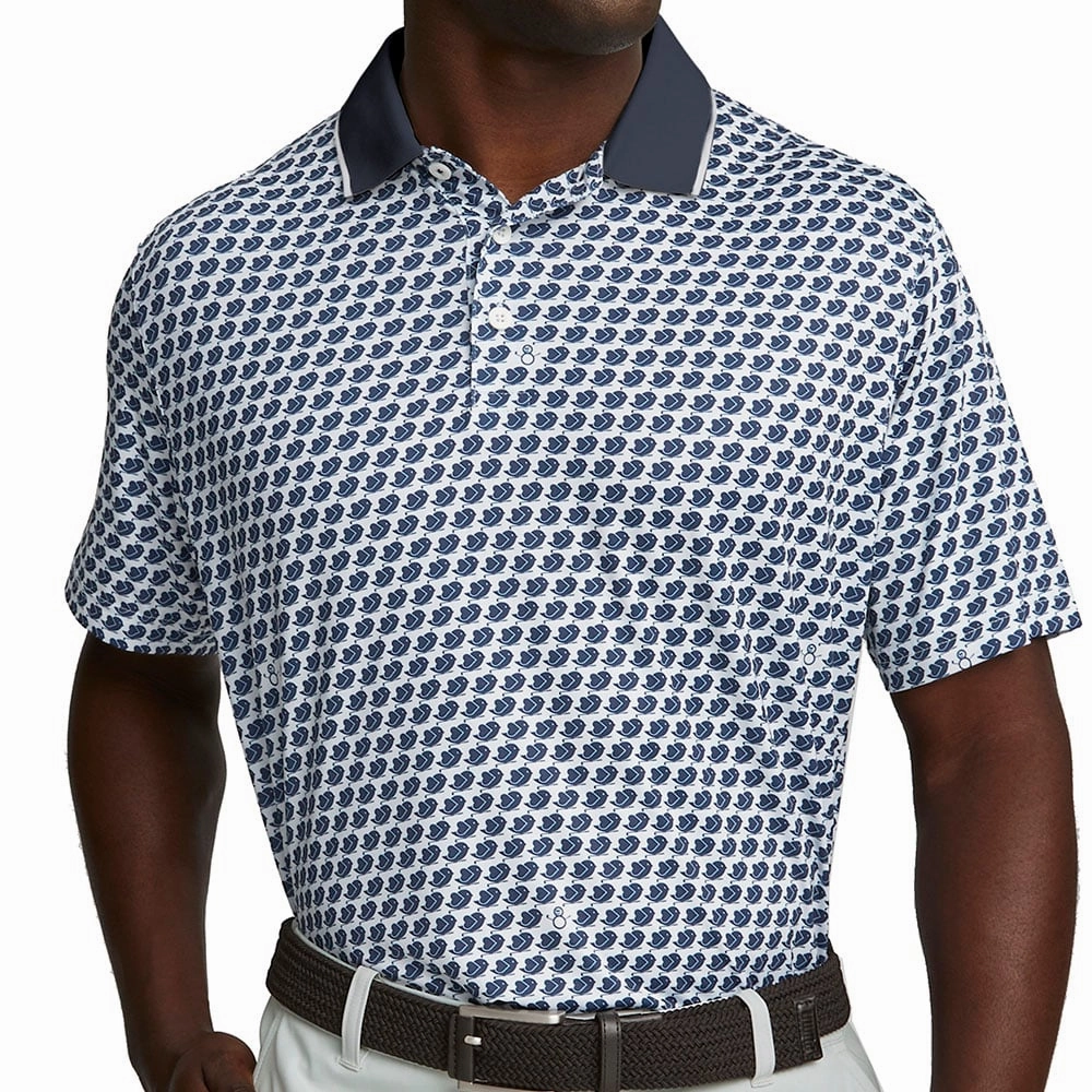 Sporty Layer Look Comfortable clothing Puma MATTR Love/H8 Polo Shirt - Bright White/Navy Blazer